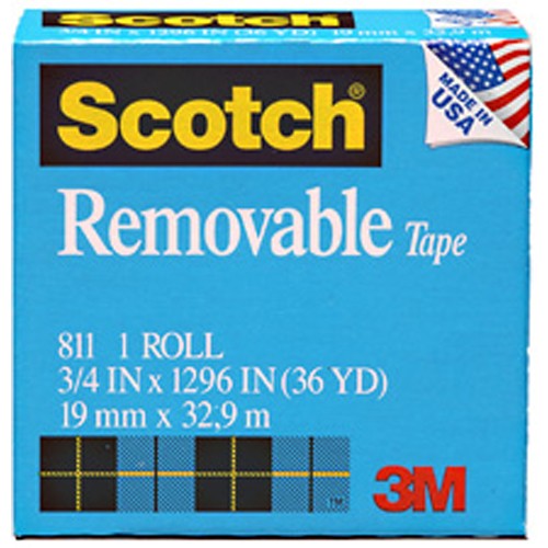 Scotch Removable Tape 811 1″ × 2592″ Boxed - Americas Industrial Supply