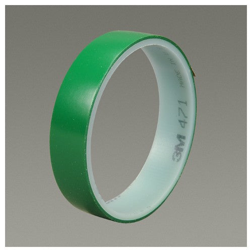 3M Vinyl Tape 471 Green 1/4″ × 36 yd 5.2 mil - Americas Industrial Supply