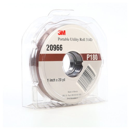 3M Portable Utility Cloth Roll 314D P180 J-weight 1″ × 20 yd - Americas Industrial Supply
