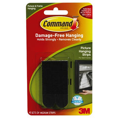 Command Medium Black Picture Hanging Strips 17201BLK-ES - Exact Industrial Supply