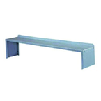 Shelf Riser for Work Bench 48"W x 10-1/2"H made of 14 GA w/Rear Flange as Stop - Americas Industrial Supply