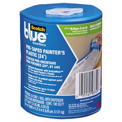 ‎3M ScotchBlue Tape + Plastic with Dispenser PTD2093EL-24-S - Americas Industrial Supply