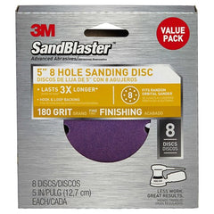 5 in × 8Hole 3M™ SandBlaster™ Sanding D Alt Mfg # 96756 - Americas Industrial Supply