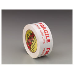 Scotch Printed Message Box Sealing Tape 3772 White 48 mm × 100 m - Americas Industrial Supply