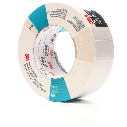3M Multi-Purpose Duct Tape 3900 White 48 mm × 54.8 m 7.7 mil Individually Wrapped - Americas Industrial Supply