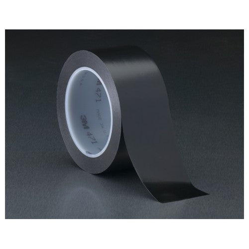3M Vinyl Tape 471 Black 3/8″ × 36 yd 5.2 mil 96 rolls per case Individually Wrapped Conveniently Packaged - Americas Industrial Supply