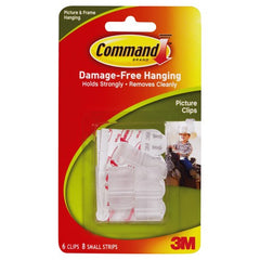 6 Clips and 8 Strips Command™ Picture Clips 17210 Alt Mfg # 32088 - Exact Industrial Supply